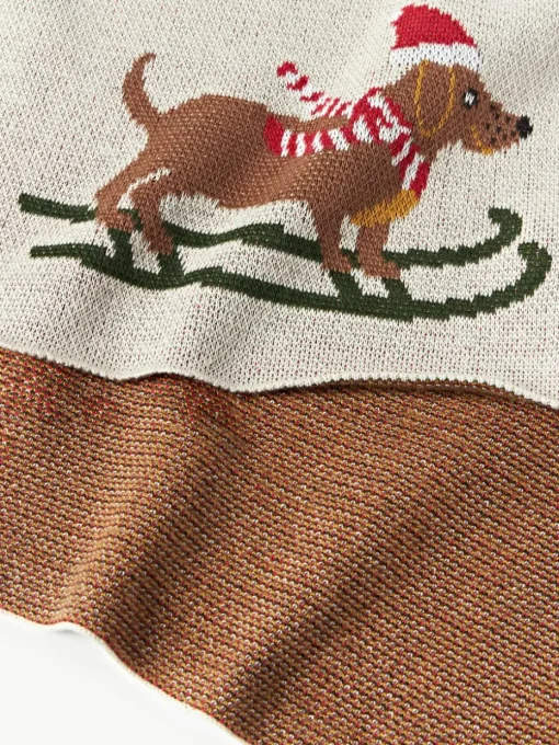 Katoenen plaid Buddy met winters motief