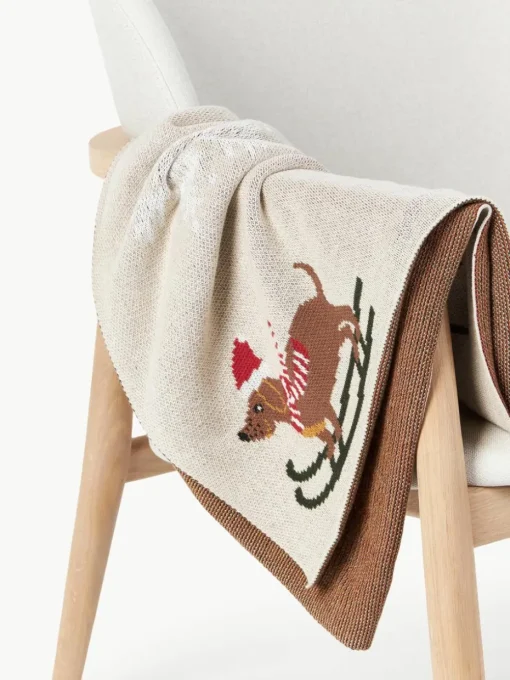 Katoenen plaid Buddy met winters motief