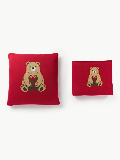 Katoenen plaid Buddy met winters motief