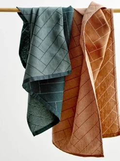 Katoenen theedoeken Tiles, 2 stuks