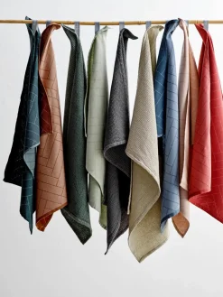 Katoenen theedoeken Tiles, 2 stuks