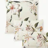Katoensatijnen kussenhoes Flori met bloemenprint