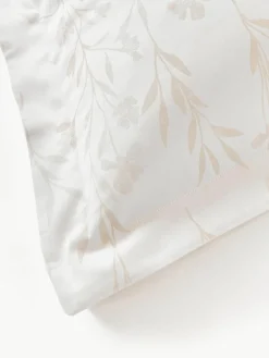 Katoensatijnen kussenhoes Hurley met jacquard patroon