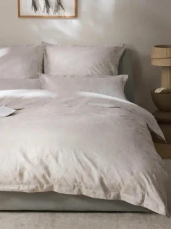 Katoensatijnen kussenhoes Hurley met jacquard patroon