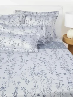 Katoensatijnen laken Hurley met jacquard patroon
