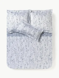 Katoensatijnen laken Hurley met jacquard patroon