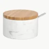 Keramiek suikerpot Kalina met lepel en bamboe deksel