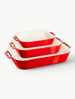 Keramische ovenschalen, set van 3