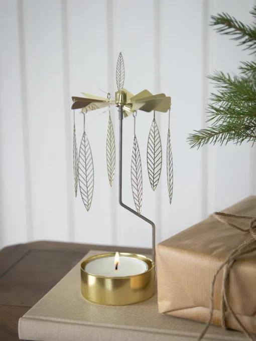 Kerst waxinelichthouder Salix, draaibaar
