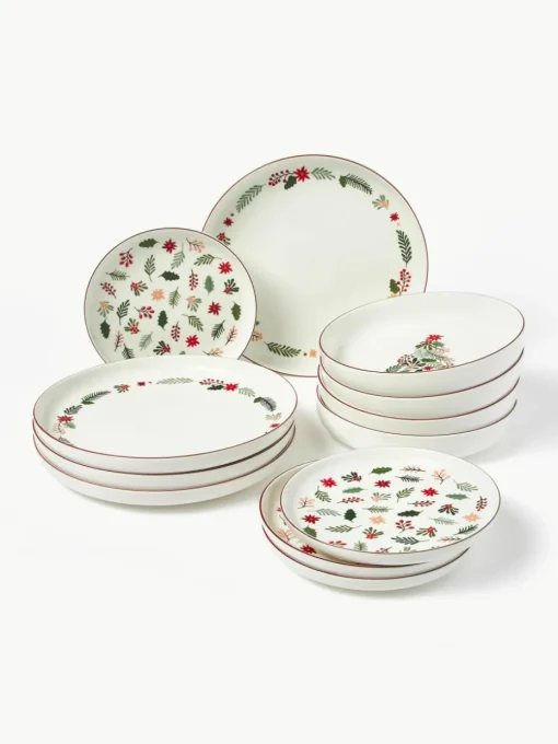 Kerstavond porseleinen servies voor 4 personen (12-delig)