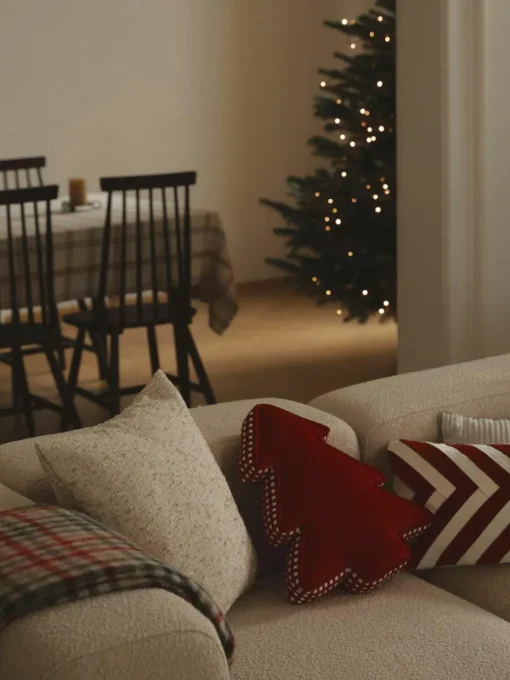 Kerstboom sierkussen Ziva van fluweel