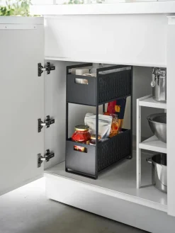 Keukenrek Tower met opbergmanden