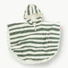 Kinder badponcho Stripes van biokatoen