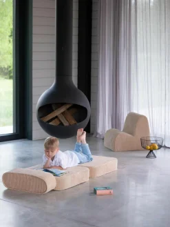 Kinder klapfauteuil Sugar van corduroy