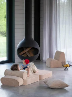 Kinder klapfauteuil Sugar van corduroy