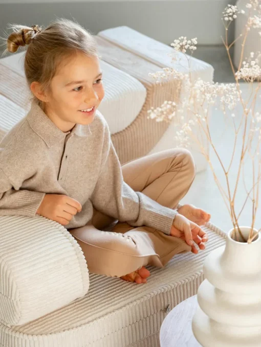Kinder klapfauteuil Sugar van corduroy