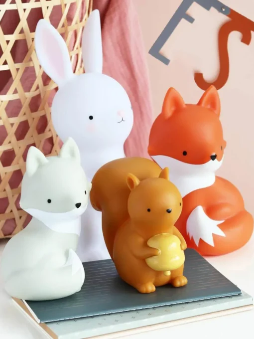 Kinderkamerlamp Squirrel met timerfunctie