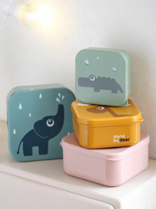 Kinderlunchbox Deer Friends, set van 3