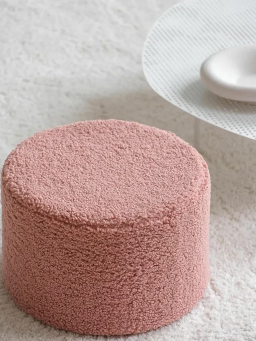 Kinderpoef Sugar uit teddy, Ø 40 cm