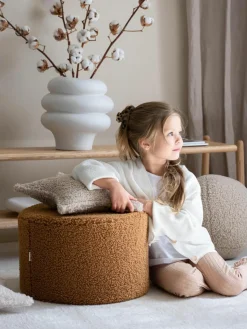 Kinderpoef Sugar uit teddy, Ø 40 cm