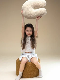 Kinderpoef Sugar uit teddy, Ø 40 cm