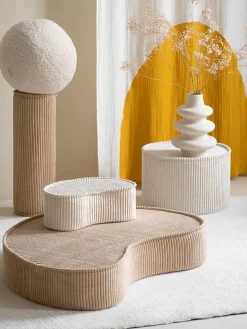 Kinderpoef Sugar van corduroy, Ø 40 cm