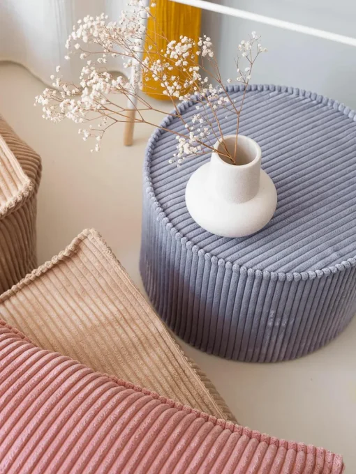 Kinderpoef Sugar van corduroy, Ø 40 cm