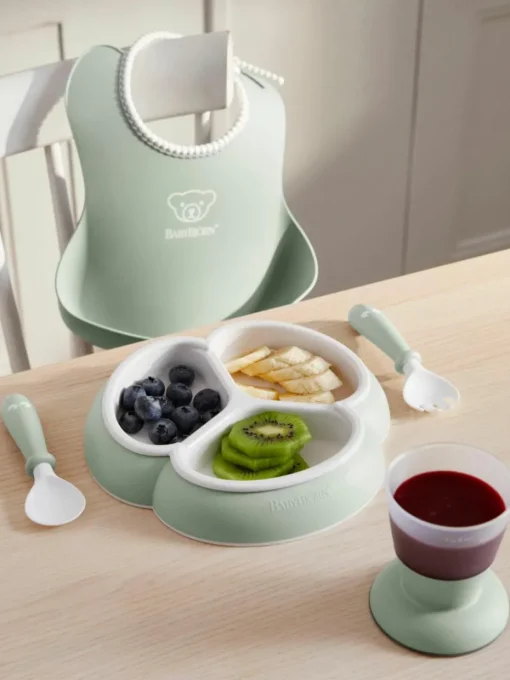 Kinderservies Bliss met slabbetje, 4-delig