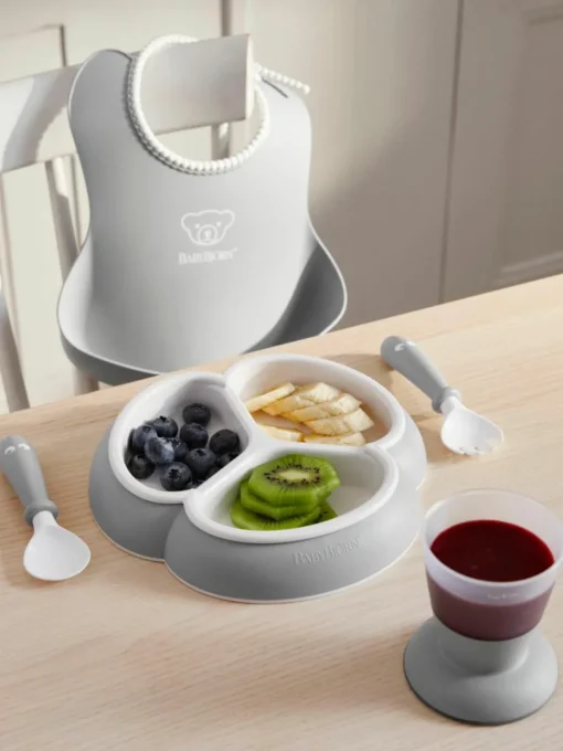 Kinderservies Bliss met slabbetje, 4-delig