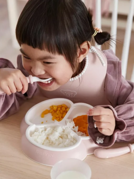 Kinderservies Bliss met slabbetje, 4-delig