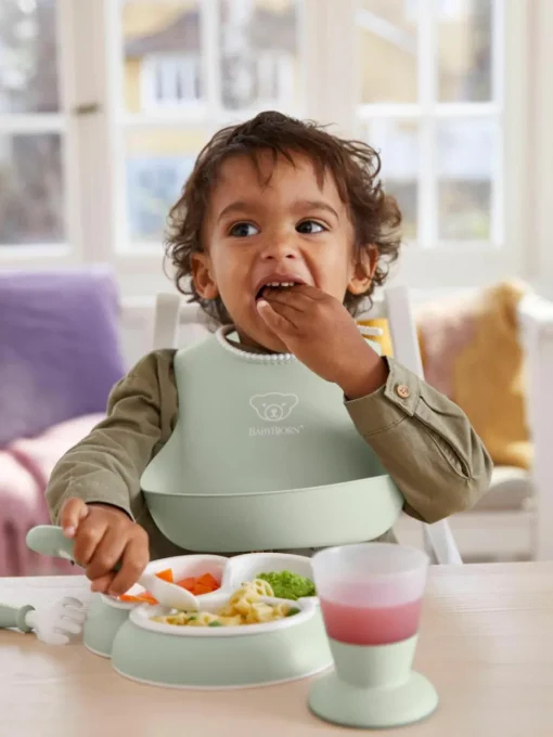 Kinderservies Bliss met slabbetje, 4-delig