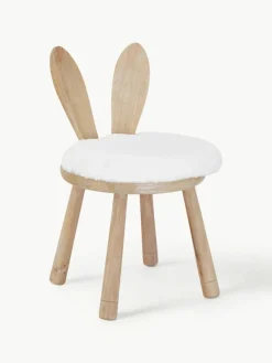 Kinderstoel Bunny van rubberhout met stoelkussen
