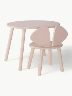 Kindertafel Mouse met kinderstoel, set van 2