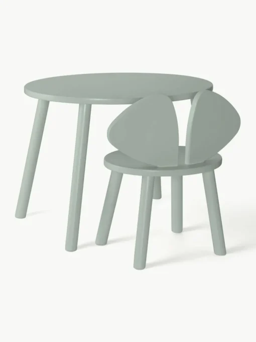 Kindertafel Mouse met kinderstoel, set van 2