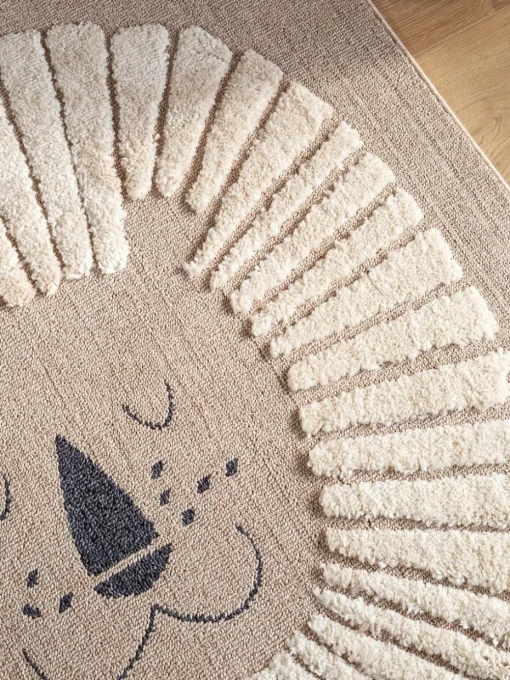 Kindervloerkleed Momo met kwastjes en hoog-laag effect