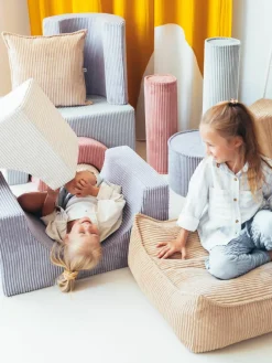 Kindervloerkussen Sugar van corduroy