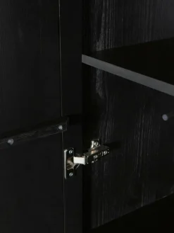 Kledingkast Avourio van grenenhout met geribde voorzijde