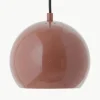 Kleine bolvormige hanglamp Ballbraun