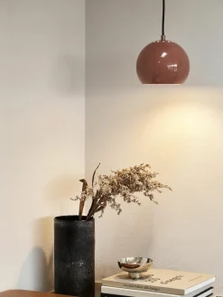 Kleine bolvormige hanglamp Ballbraun
