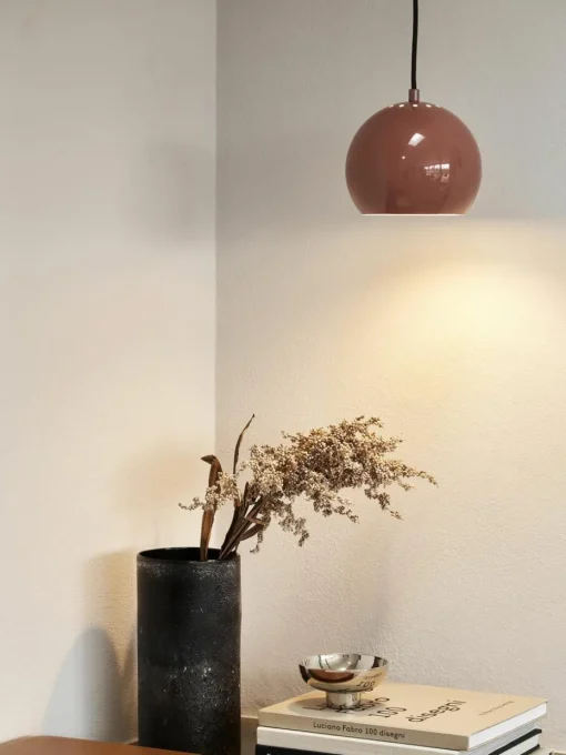 Kleine bolvormige hanglamp Ballbraun