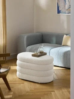 Kleine bouclé bank Alto met opbergruimte