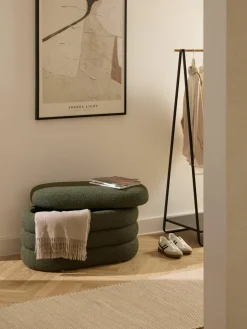 Kleine bouclé bank Alto met opbergruimte