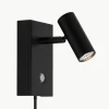 Kleine dimbare LED wandlamp Omari met stekker