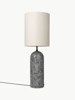 Kleine dimbare vloerlamp Gravity met marmeren voet