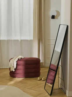 Kleine fluwelen bank Alto met opbergruimte