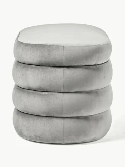Kleine fluwelen bank Alto met opbergruimte
