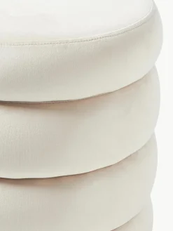 Kleine fluwelen bank Alto met opbergruimte