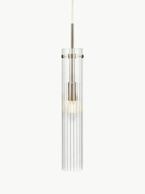Kleine glazen hanglamp Tubo