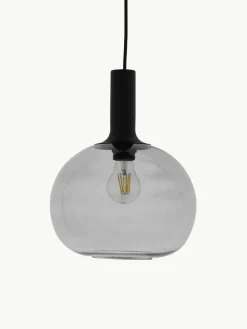Kleine hanglamp Alton van rookglas