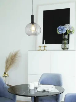 Kleine hanglamp Alton van rookglas